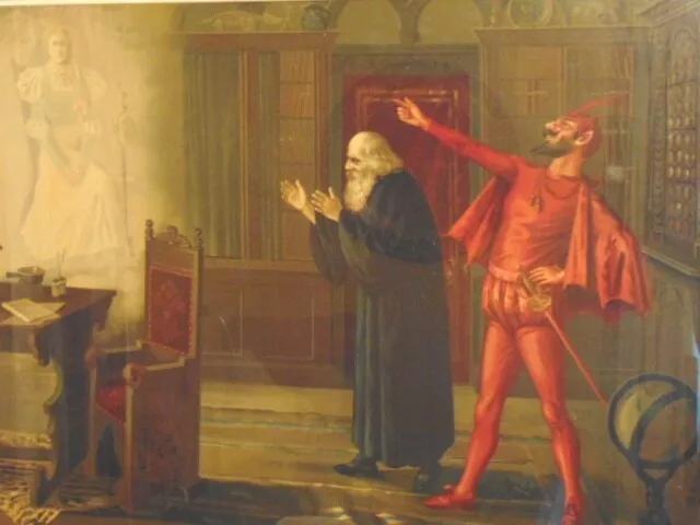 Publicity poster for von Goethe's "Faust"